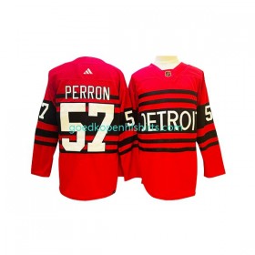 Detroit Red Wings David Perron 57 Adidas 2022-2023 Reverse Retro Rood Authentic Shirt - Mannen
